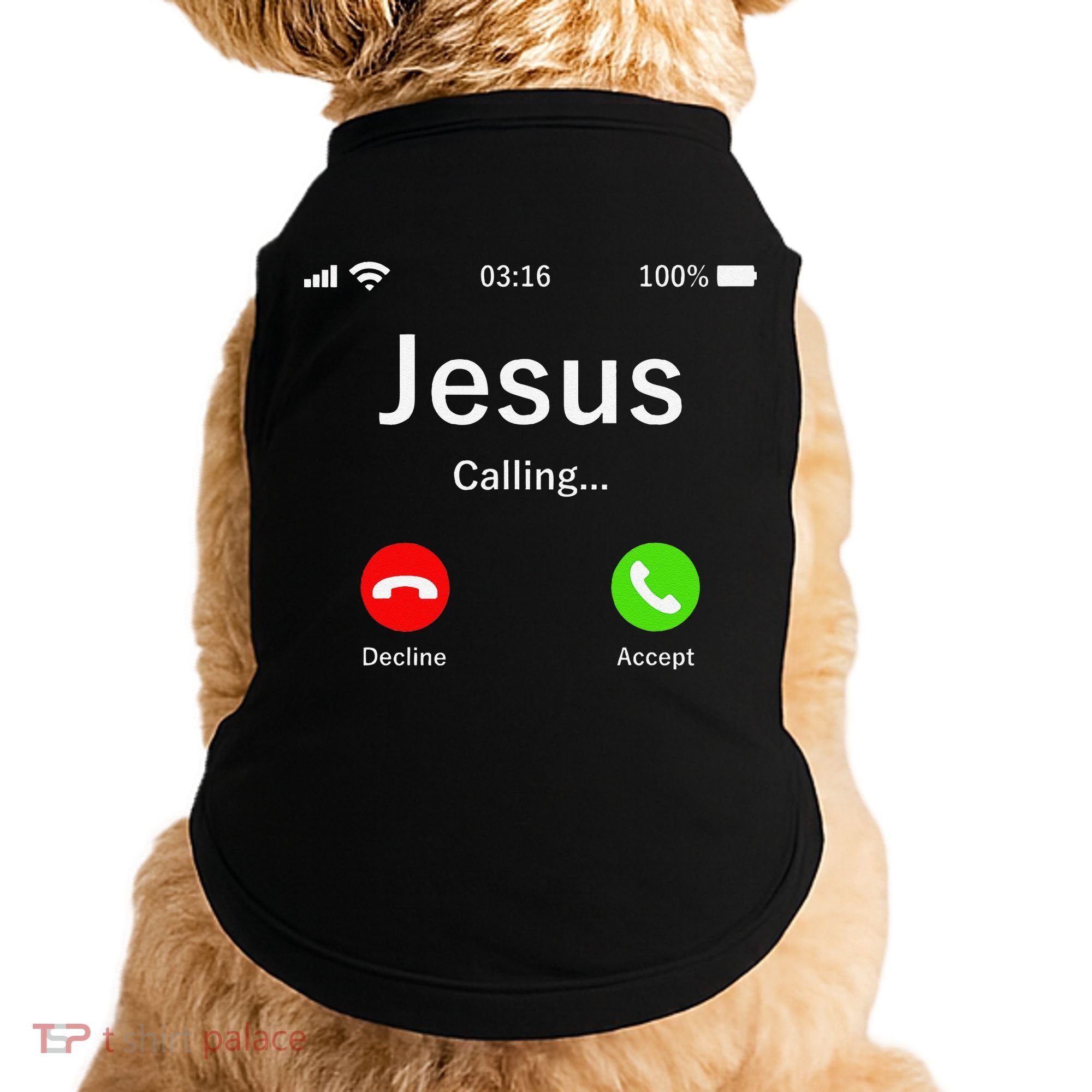 Jesus Is Calling Christian Doggie Tank