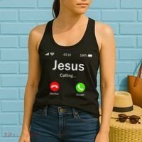 Jesus Is Calling Christian Women's Tank Top thumb 2
