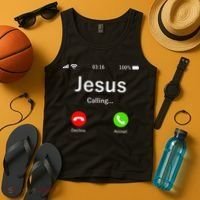 Jesus Is Calling Christian Tank Top thumb 4