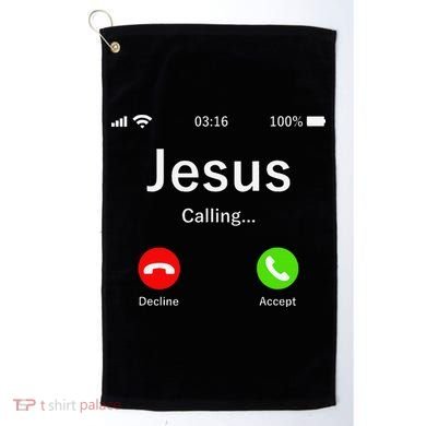 Jesus Is Calling Christian Golf Towel