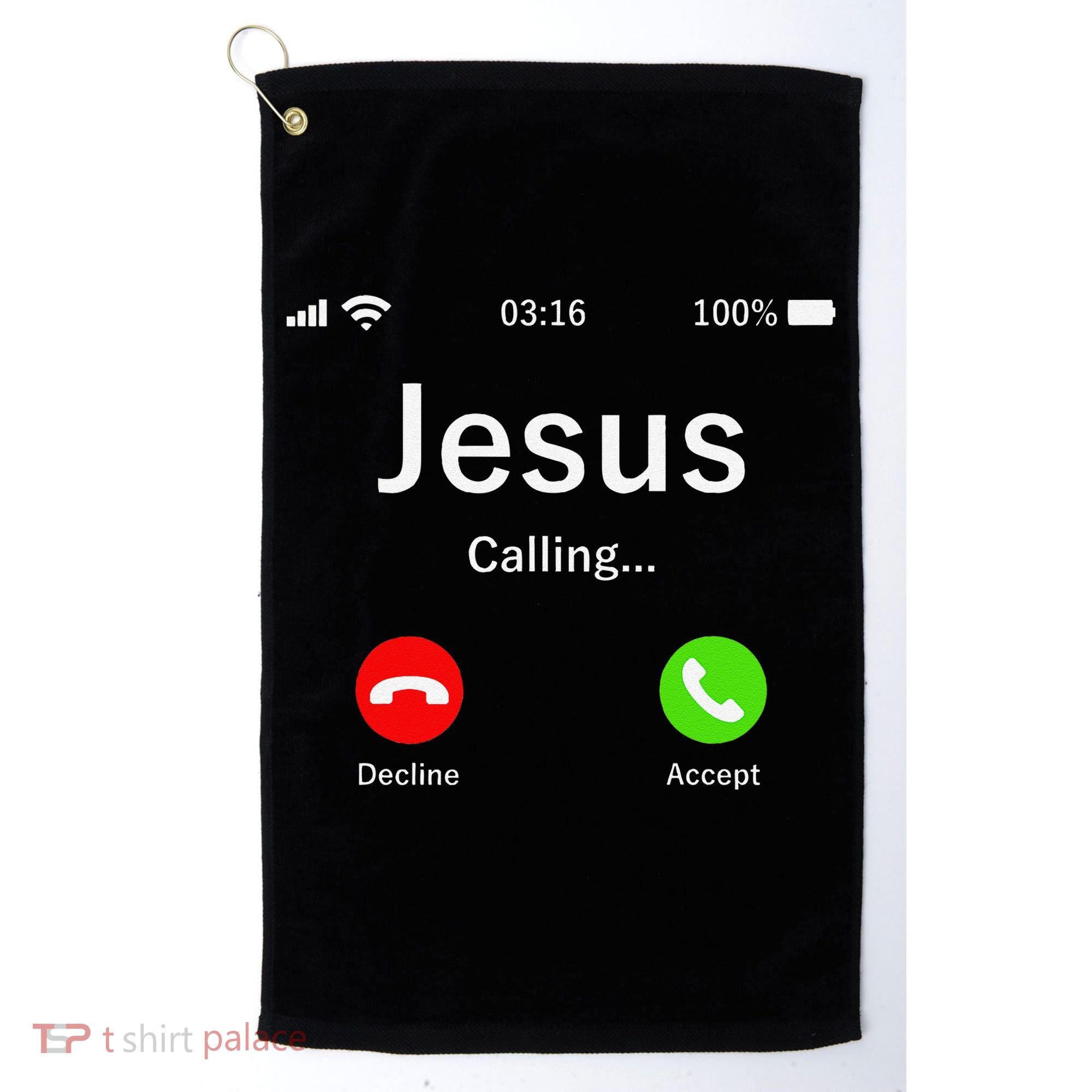 Jesus Is Calling Christian Golf Towel
