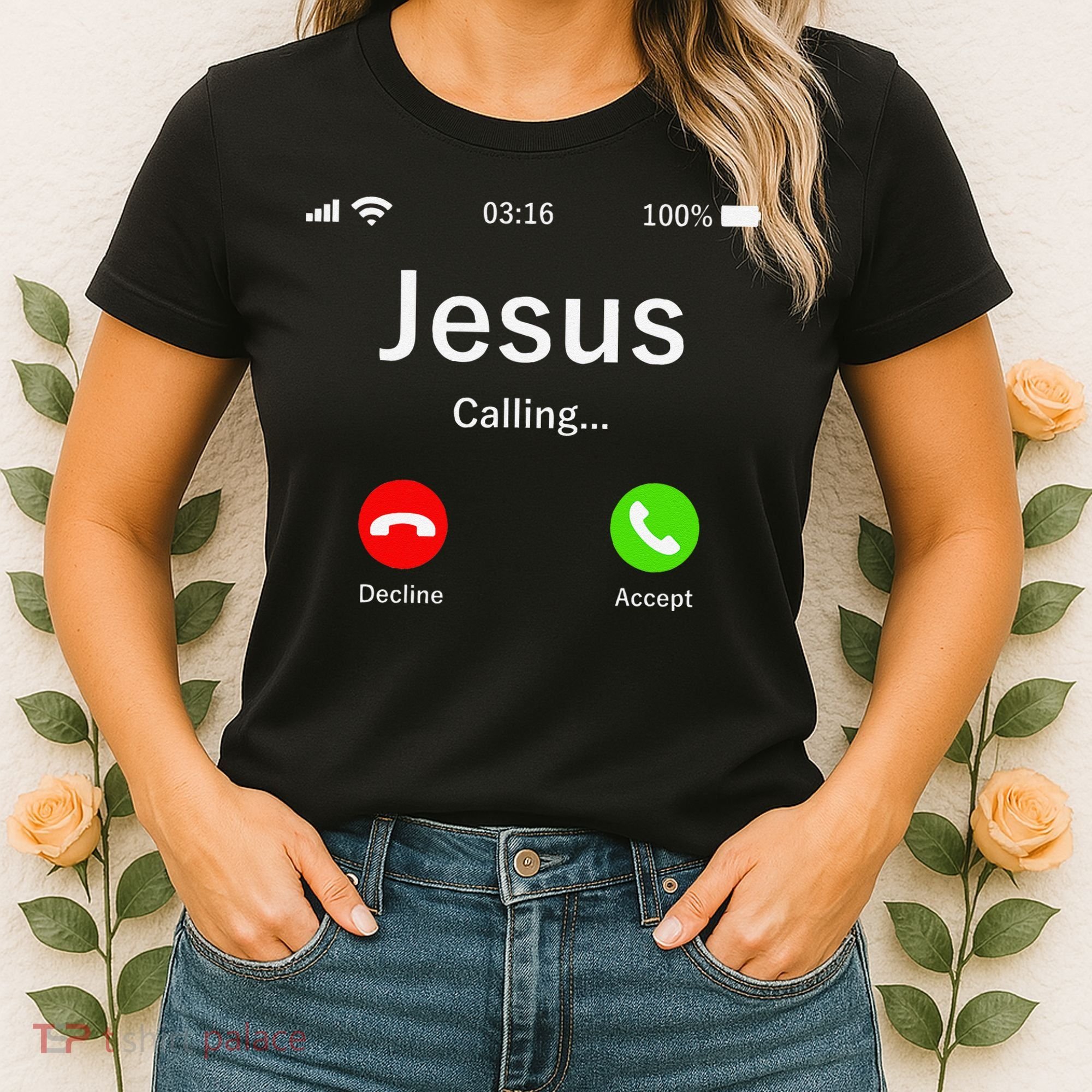 Jesus Is Calling Christian Women's T-Shirt