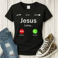 Jesus Is Calling Christian Women's T-Shirt thumb 3