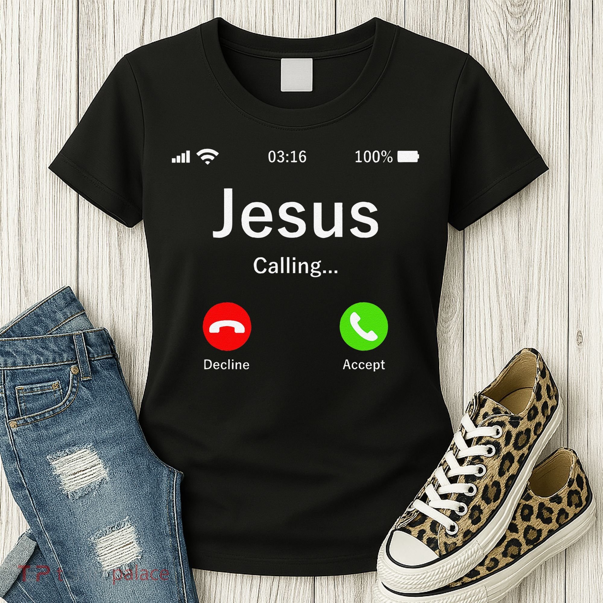 Jesus Is Calling Christian Women's T-Shirt