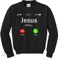 Jesus Is Calling Christian Kids Sweatshirt thumb 0