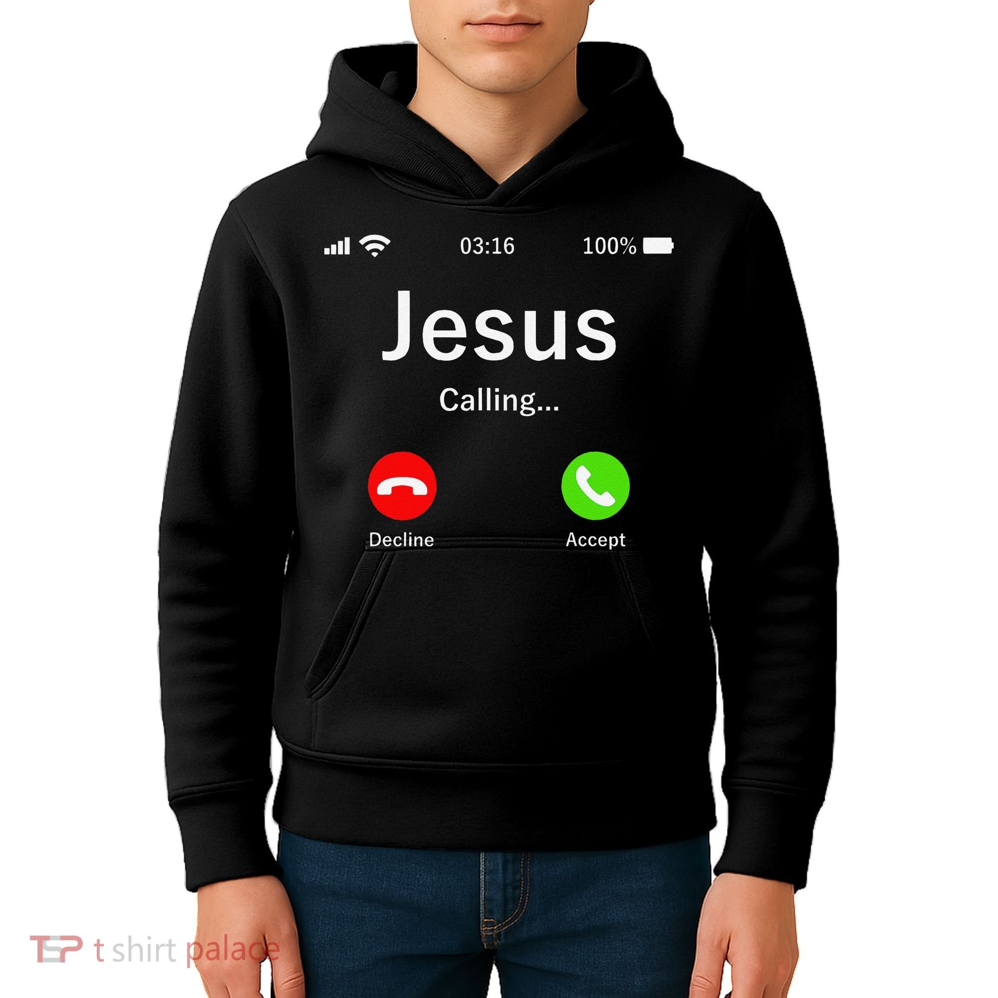 Jesus Is Calling Christian Kids Hoodie