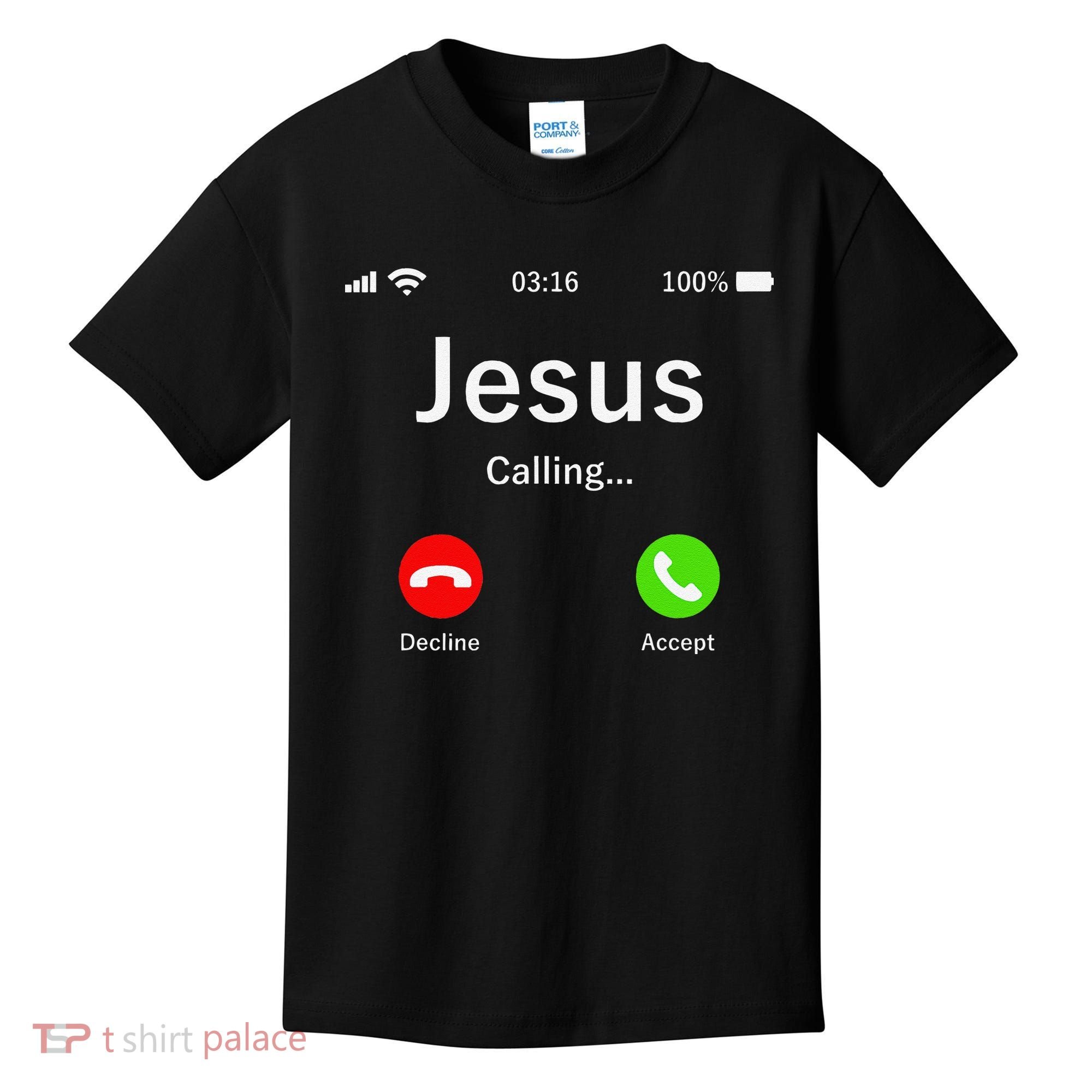 Jesus Is Calling Christian Kids T-Shirt