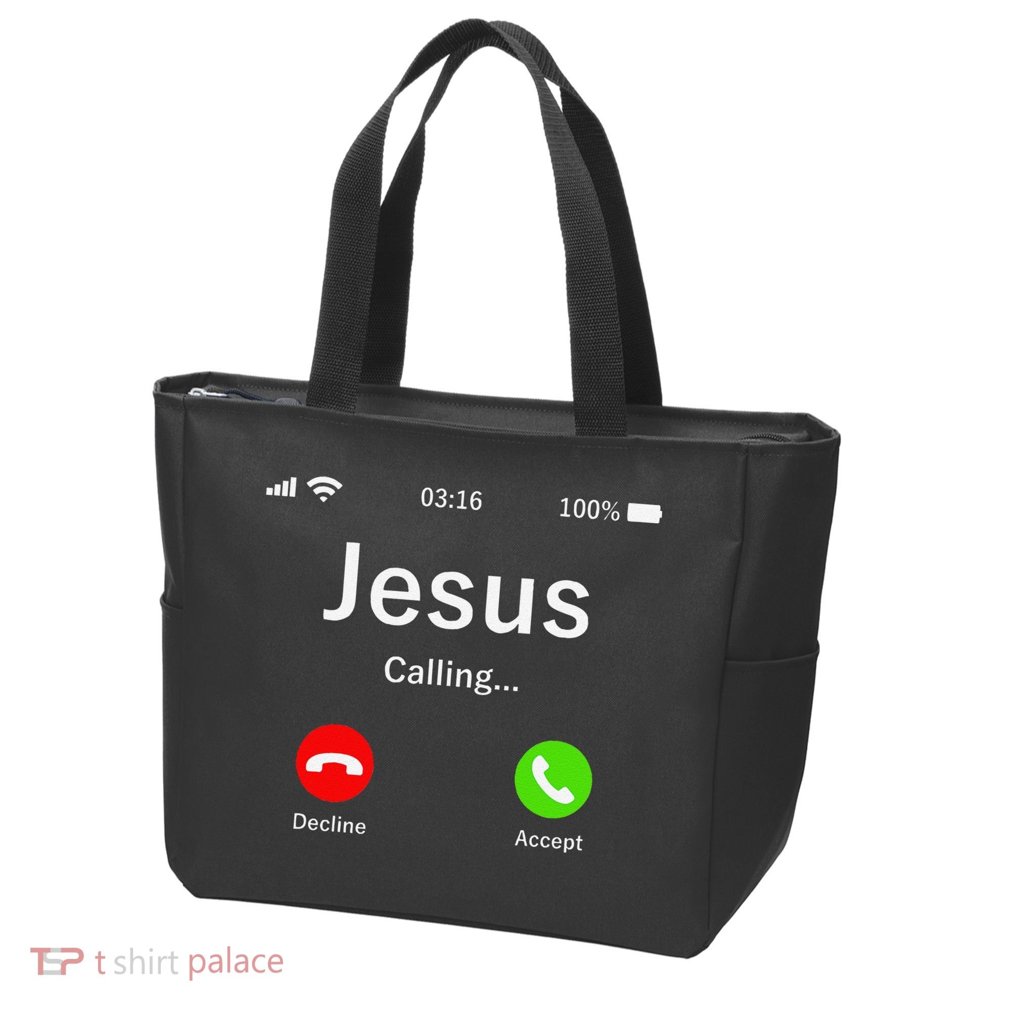 Jesus Is Calling Christian Tote Bag