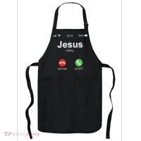 Jesus Is Calling Funny Christian Gifts For Men Women Apron thumb 0