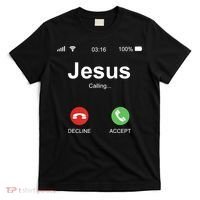 Jesus Is Calling Funny Christian Gifts For Men Women T-Shirt thumb 0