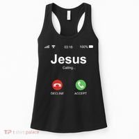 Jesus Is Calling Funny Christian Gifts For Men Women Women's Tank Top thumb 0