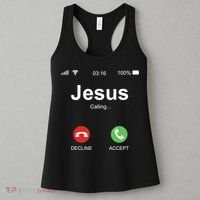 Jesus Is Calling Funny Christian Gifts For Men Women Women's Tank Top thumb 3