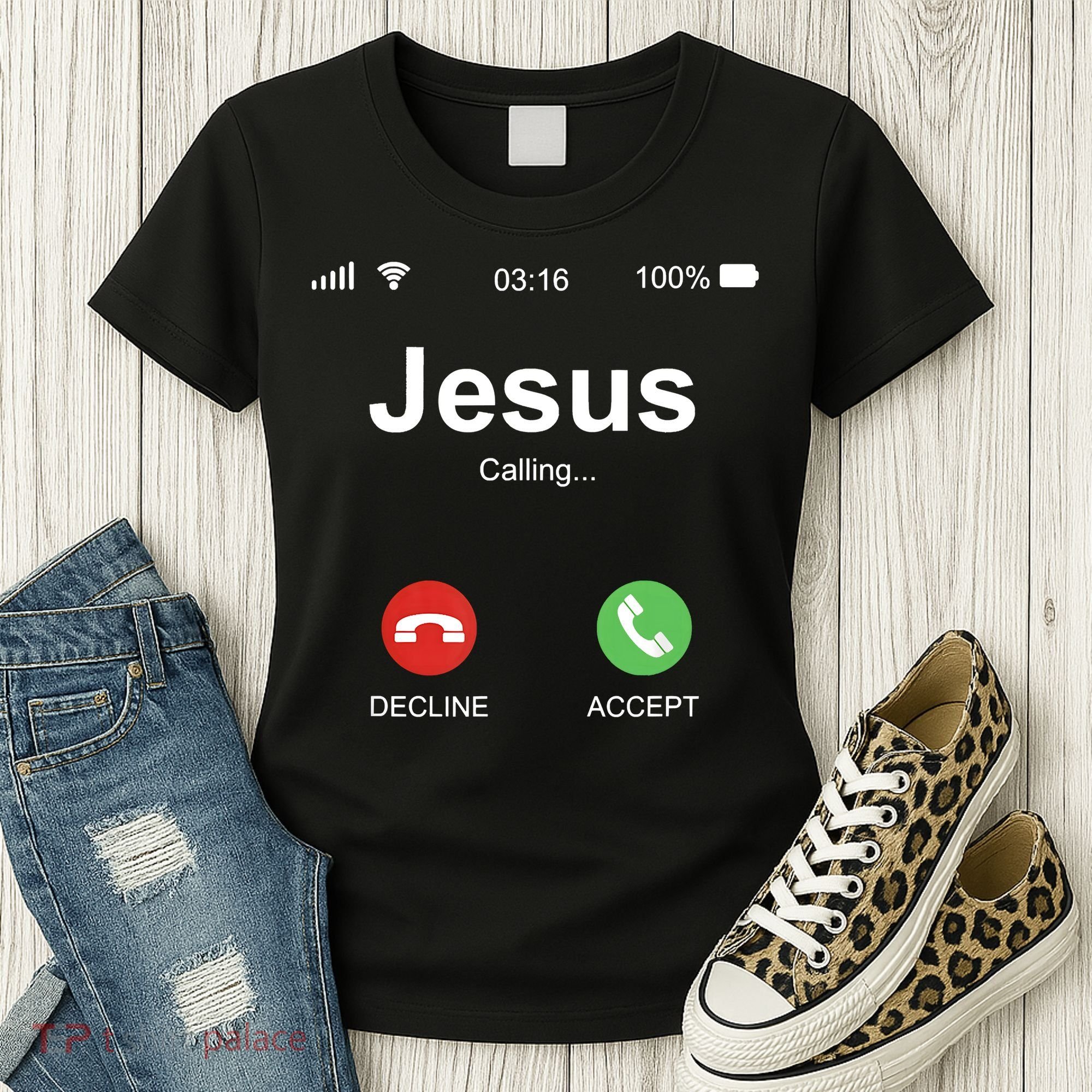 Jesus Is Calling Funny Christian Gifts For Men Women Women's T-Shirt
