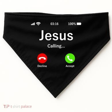 Jesus Is Calling Christian USA-Made Doggie Bandana