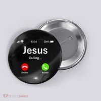 Jesus Is Calling Christian Button thumb 0