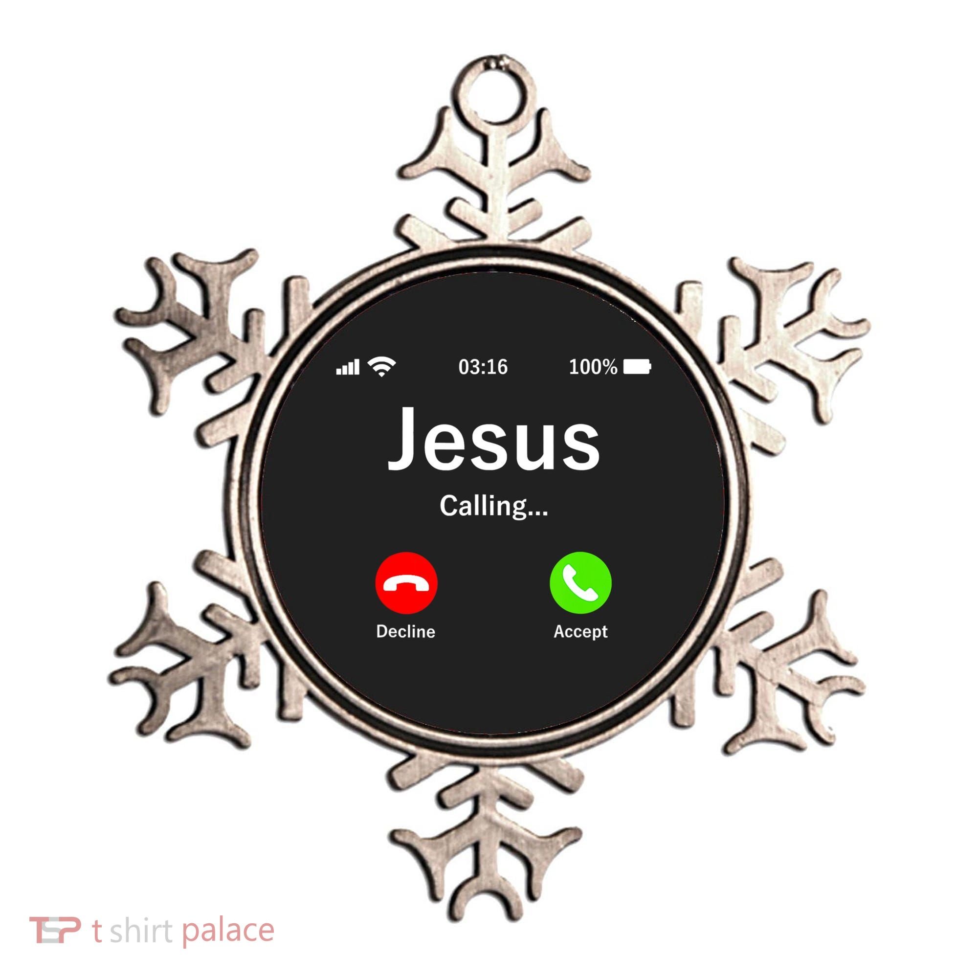 Jesus Is Calling Christian Ornament