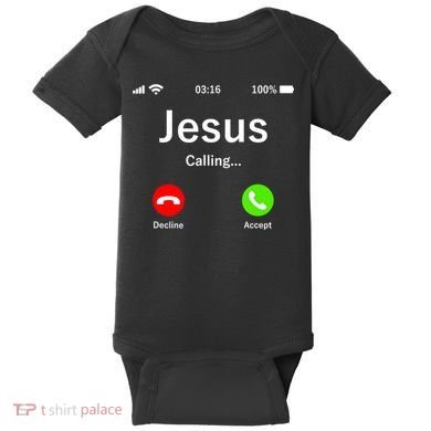 Jesus Is Calling Christian Baby Bodysuit