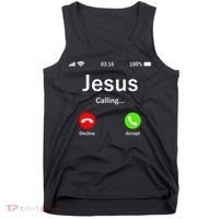 Jesus Is Calling Christian Tank Top thumb 0