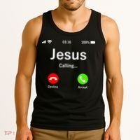 Jesus Is Calling Christian Tank Top thumb 3