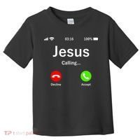 Jesus Is Calling Christian Toddler T-Shirt thumb 0