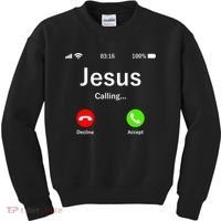 Jesus Is Calling Christian Kids Sweatshirt thumb 0