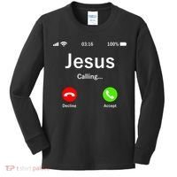 Jesus Is Calling Christian Kids Long Sleeve Shirt thumb 0