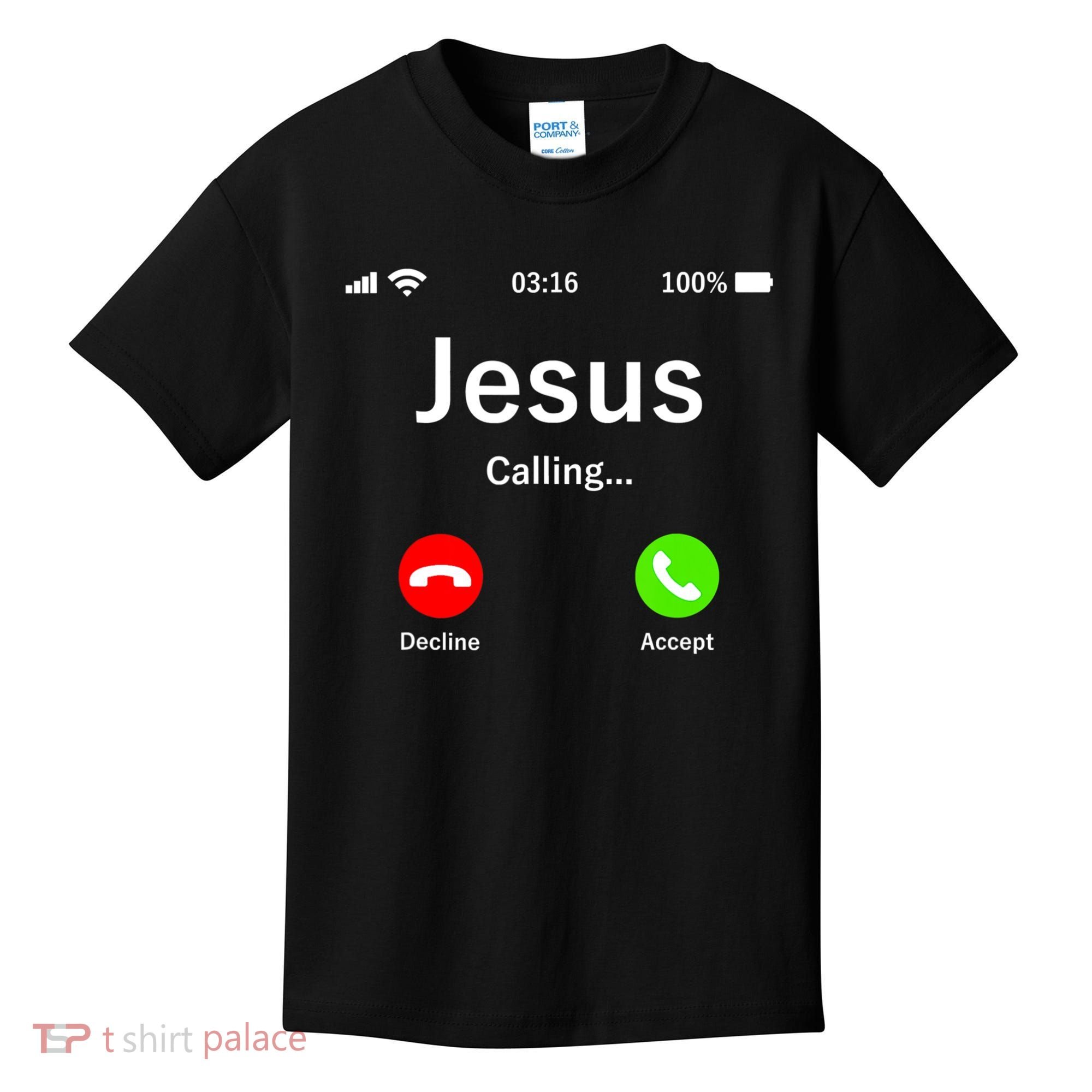 Jesus Is Calling Christian Kids T-Shirt