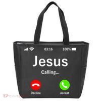 Jesus Is Calling Christian Tote Bag thumb 0