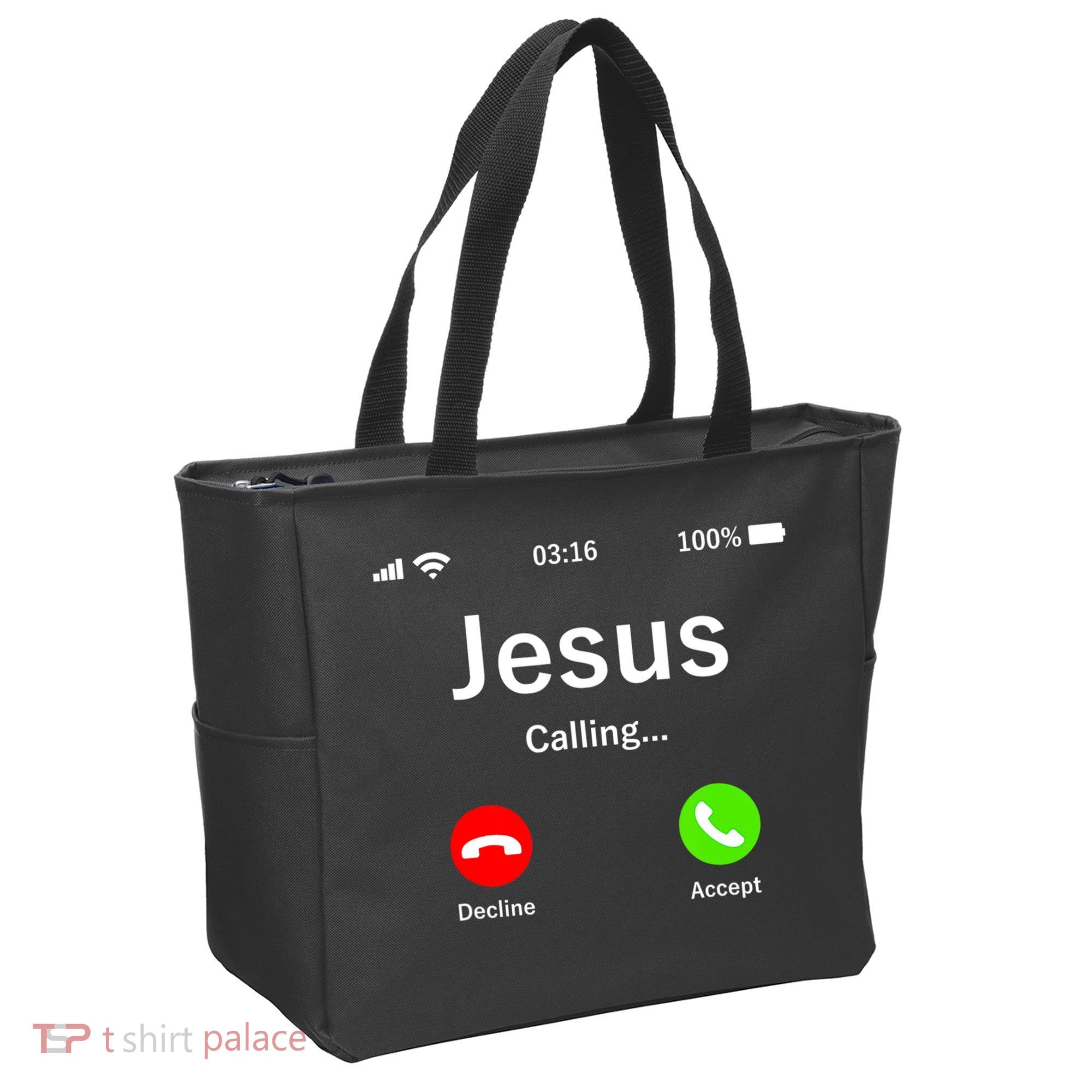 Jesus Is Calling Christian Tote Bag