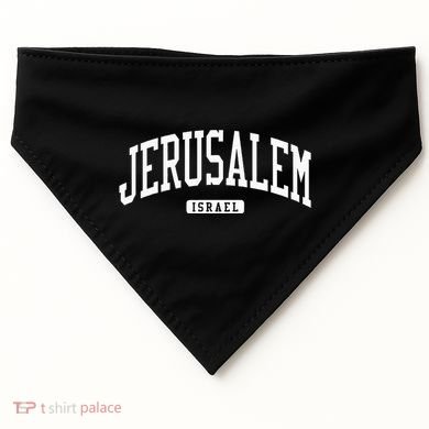 Jerusalem Israel College University Style USA-Made Doggie Bandana