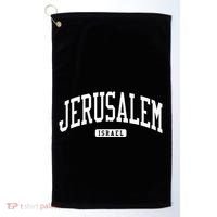 Jerusalem Israel College University Style Golf Towel thumb 0