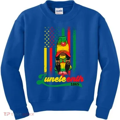 Junenth Independence Celebration Gift Kids Sweatshirt