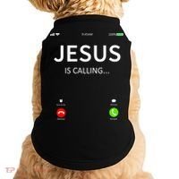 Jesus Is Calling Christian Doggie Tank thumb 0