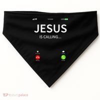 Jesus Is Calling Christian USA-Made Doggie Bandana thumb 0