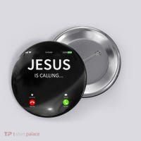 Jesus Is Calling Christian Button thumb 0