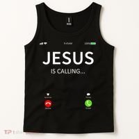 Jesus Is Calling Christian Tank Top thumb 2