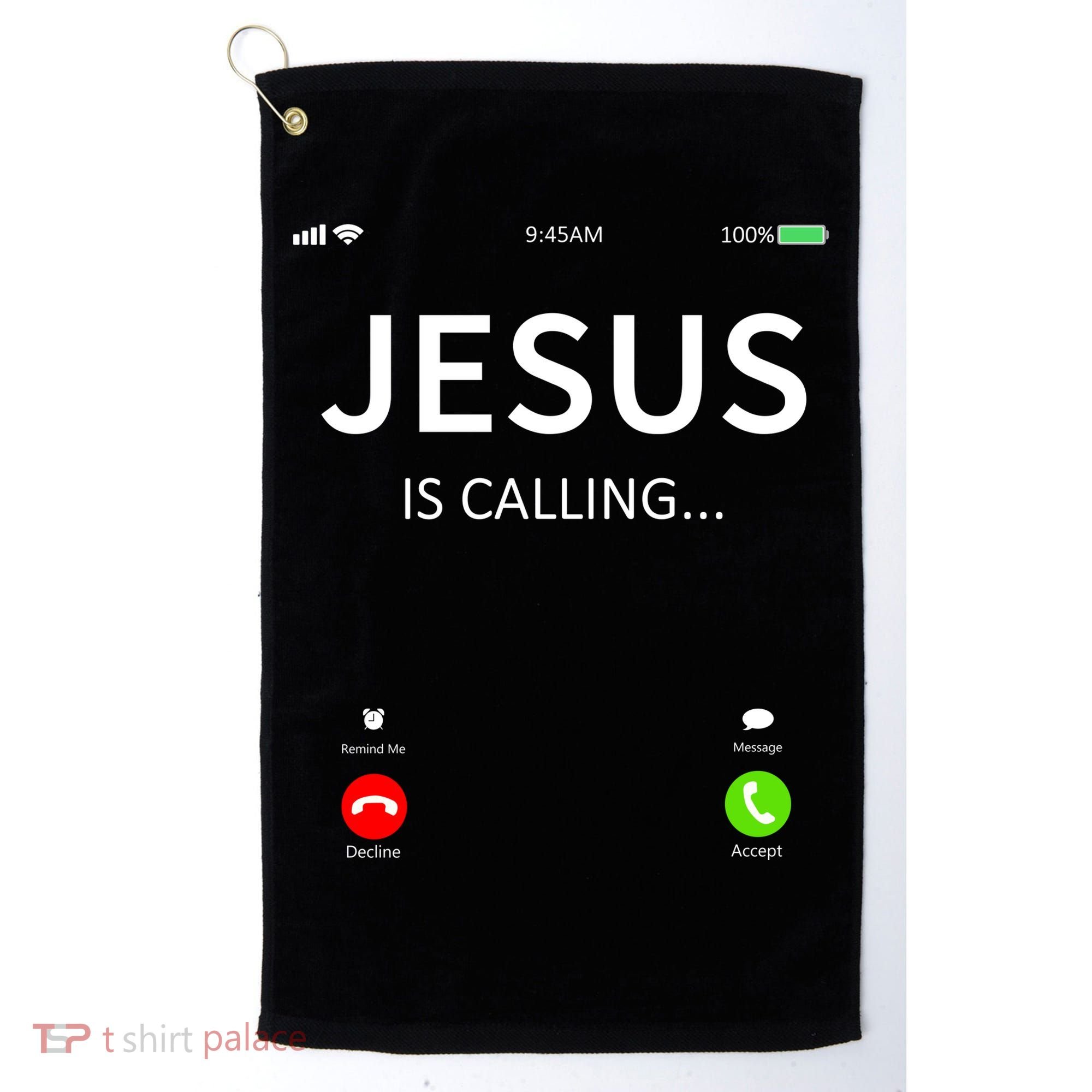Jesus Is Calling Christian Golf Towel