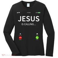 Jesus Is Calling Christian Women's Long Sleeve Shirt thumb 0