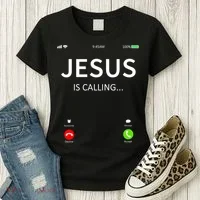 Jesus Is Calling Christian Women's T-Shirt thumb 3