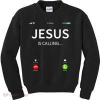 Jesus Is Calling Christian Kids Sweatshirt thumb 0