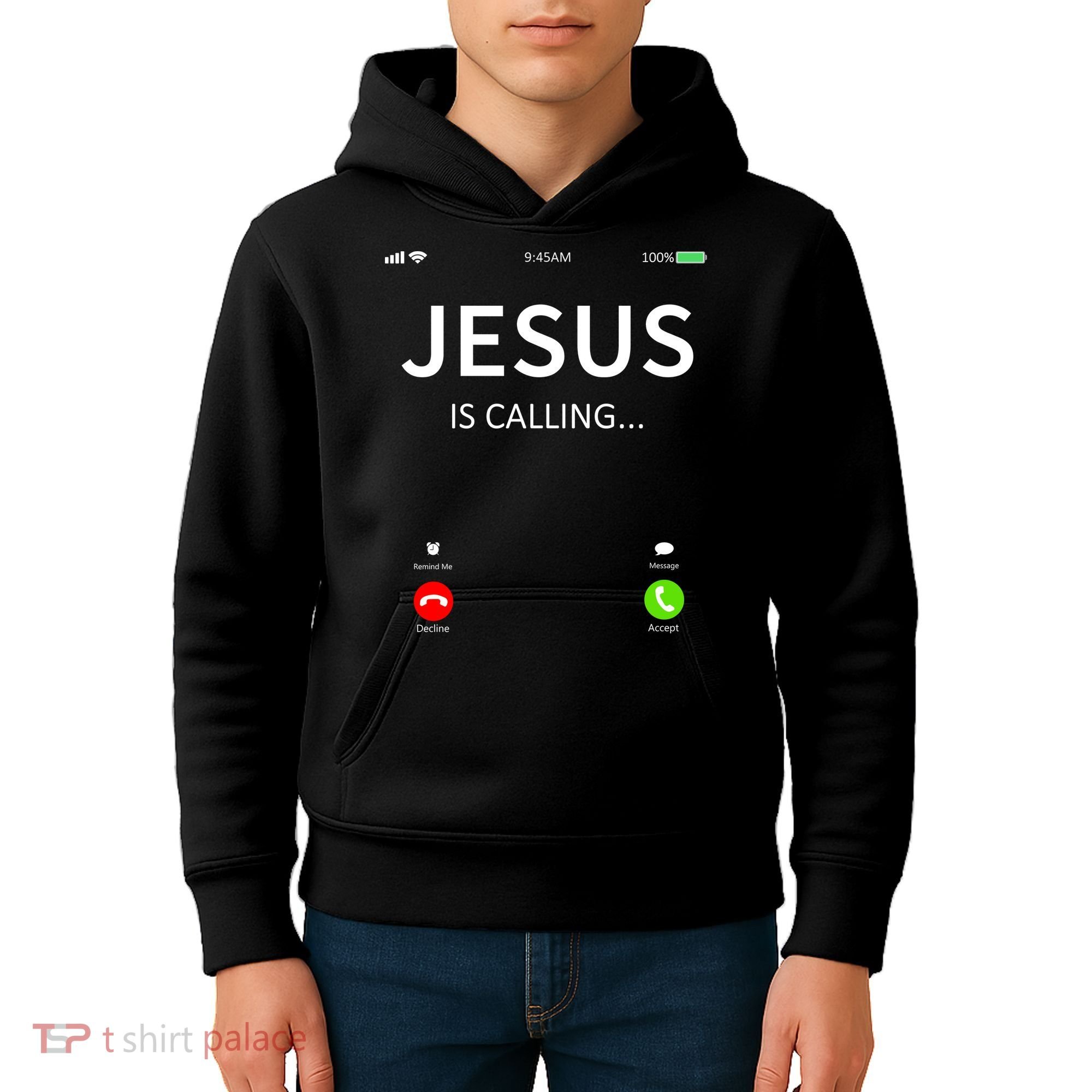 Jesus Is Calling Christian Kids Hoodie
