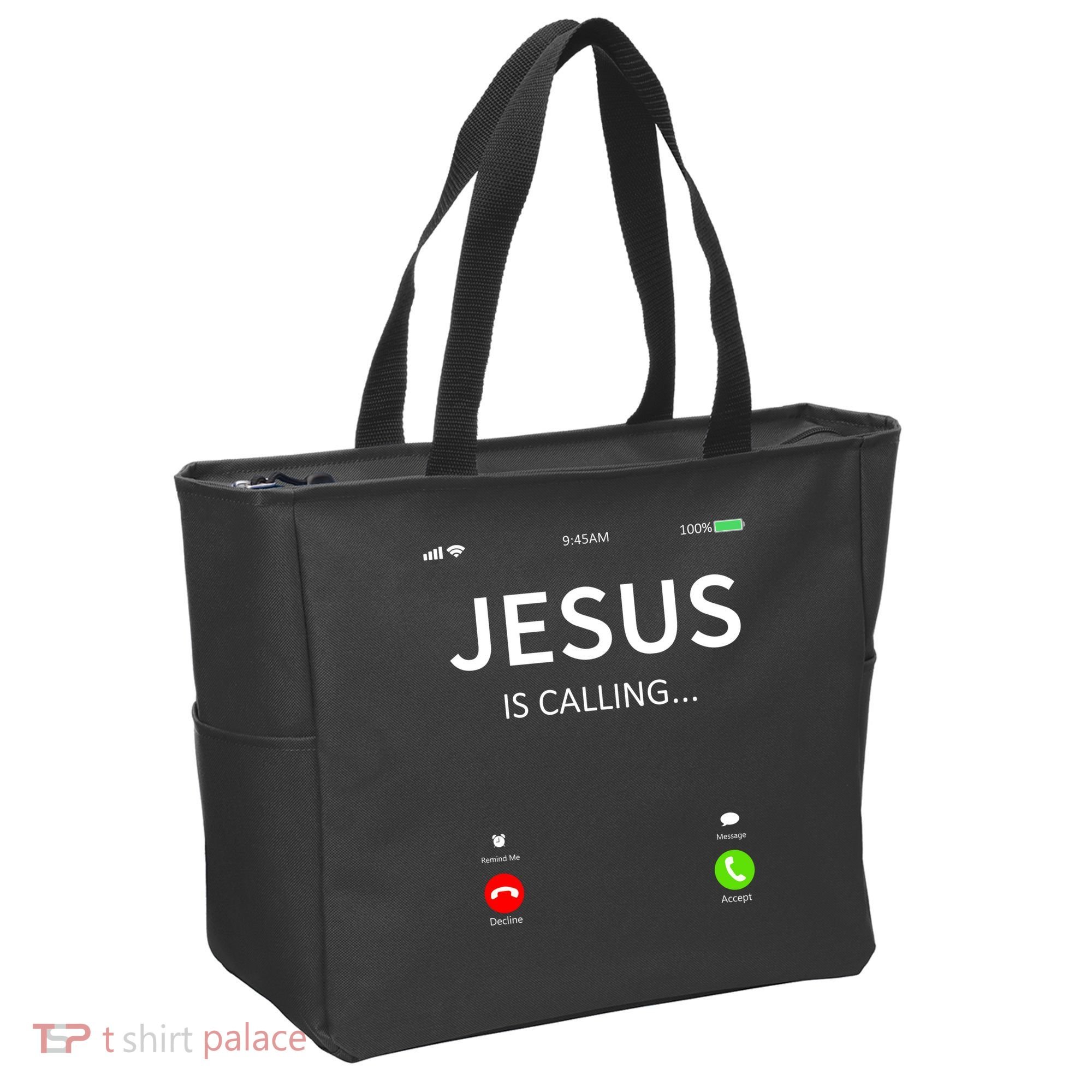 Jesus Is Calling Christian Tote Bag