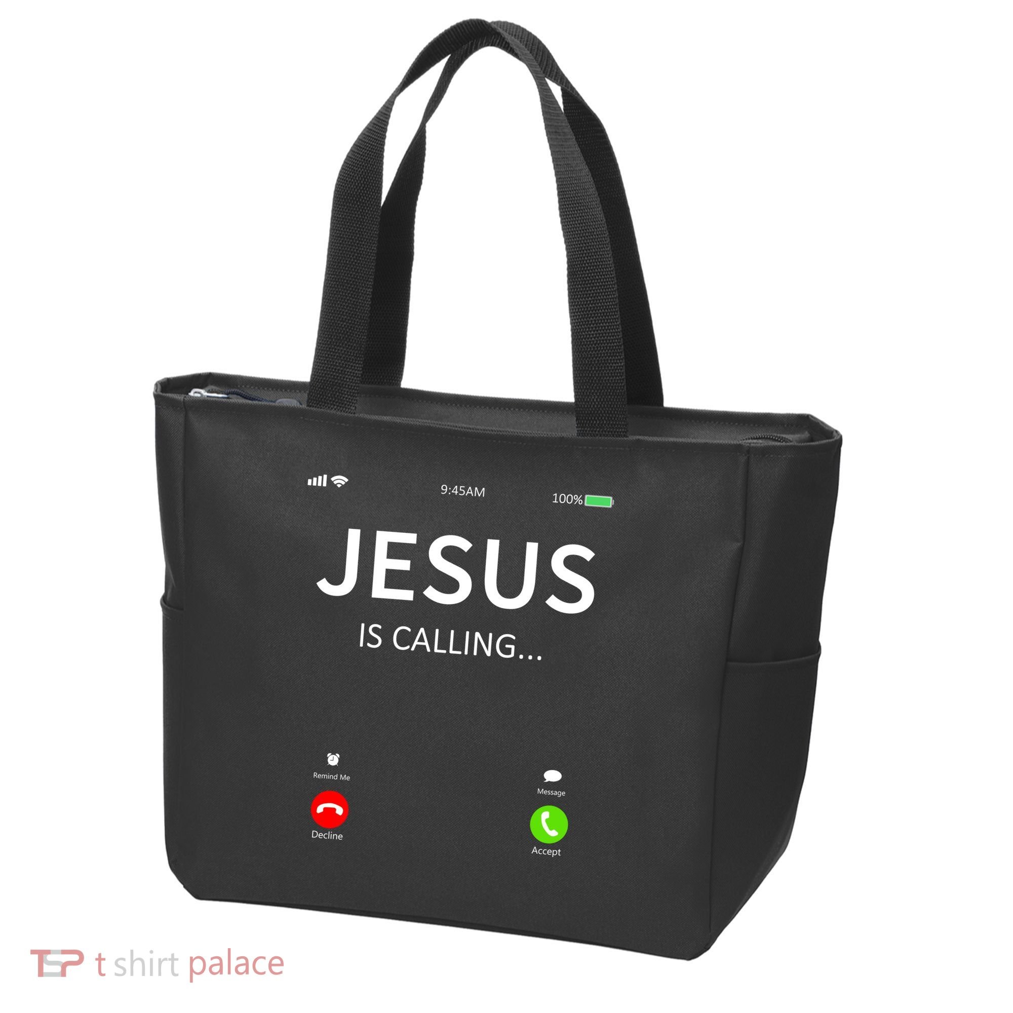 Jesus Is Calling Christian Tote Bag