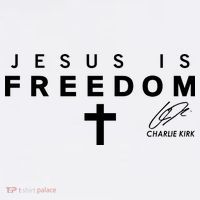 Jesus IS Freedom Charlie Kirk Christian Cross Tribute Christ Is King USA Women's Tank Top thumb 5