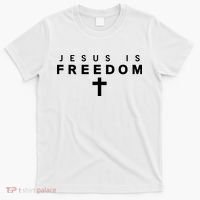 Jesus IS Freedom Christian Catholic Christ King Of Kings Cross Faith T-Shirt thumb 0