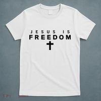 Jesus IS Freedom Christian Catholic Christ King Of Kings Cross Faith T-Shirt thumb 5