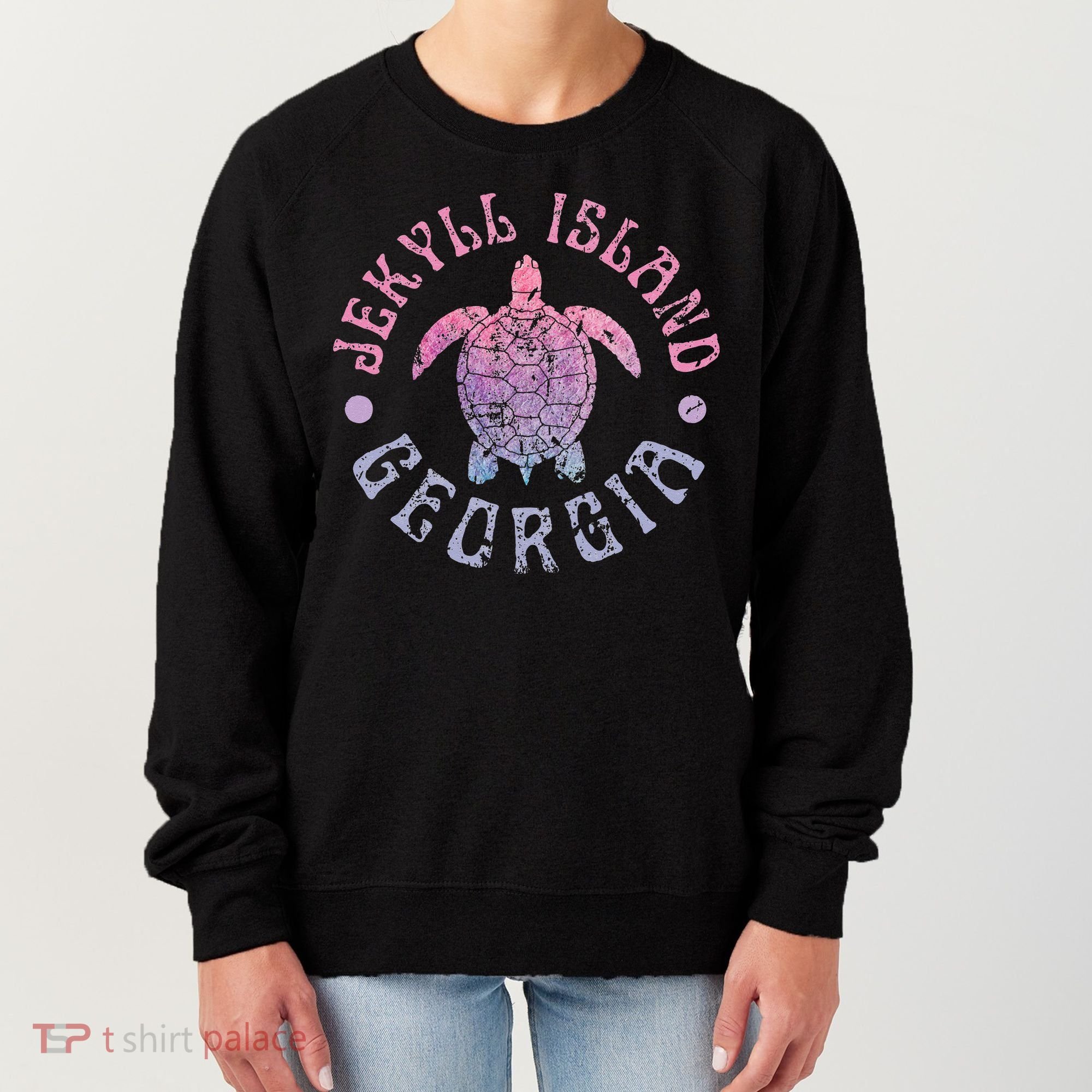 Jekyll Island Georgia Sea Turtle Beach Summer Ocean Cute Women's Sweatshirt