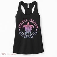 Jekyll Island Georgia Sea Turtle Beach Summer Ocean Cute Women's Tank Top thumb 0