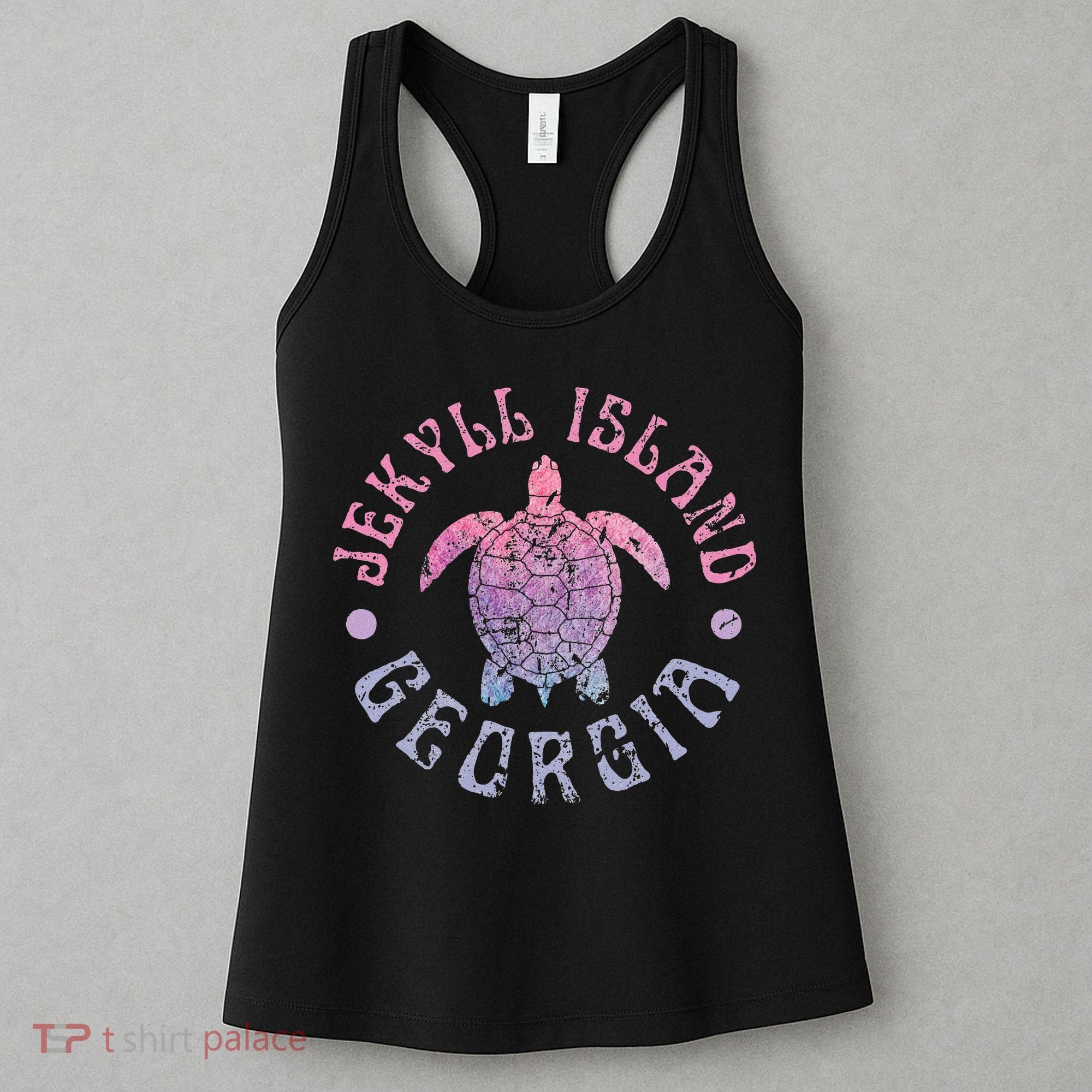 Jekyll Island Georgia Sea Turtle Beach Summer Ocean Cute Women's Tank Top