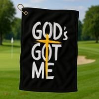 Jesus Inspired GodS Got Me Christian Golf Towel thumb 1